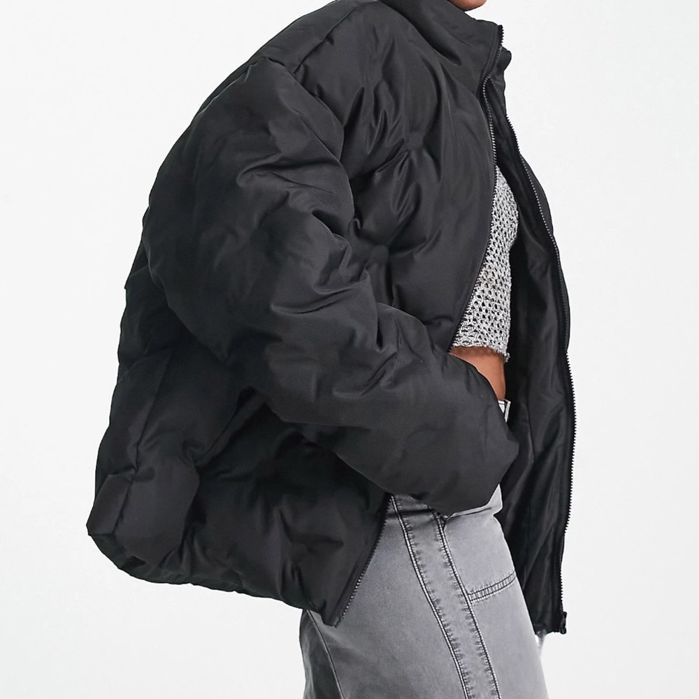 Black padded “OVERSIZED JACKET”